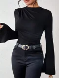 EVE Flare Sleeve Solid Color T Shirt GZYF-1170