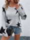 EVE Star-Patterned Pullover Sweater GZYF-1061