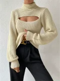 EVE Hollow Out Long Sleeve Sweater GZYF-1019