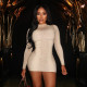 EVE Snake Print Long Sleeve Mini Dress MXBF-J25DS369