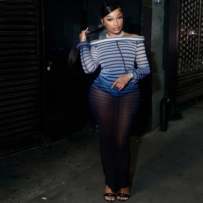 EVE Mesh See Through Maxi Dress GZJQ-K25D82232