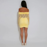 EVE One Shoulder Lace Ruched Mini Dress GZIY-6298-1