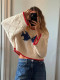 EVE Retro Color-Block Knit Oversized Sweater GZYF-1201