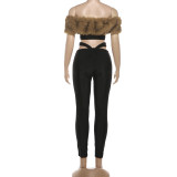 EVE Sexy Patchwork Two Piece Pants Set GZJQ-K25S84907