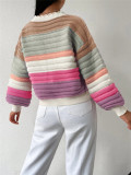 EVE Stripe Color Block Cardigan Sweater GZYF-1167