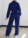 EVE Sport Solid Color Casual Two Piece Pants Set YH-5357