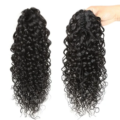 EVE Water Wave Human Hair Ponytail Clip Wigs JKLS-49662