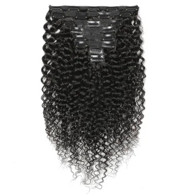 EVE Human Hair Kinky Curly Clip Wig 8pcs JKLS-76565