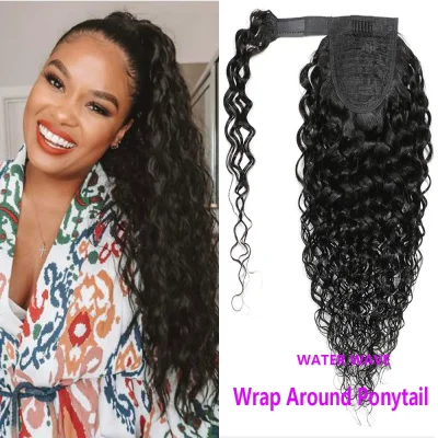 EVE Wrap Around Ponytail Water Wave Human Hair Wigs JKLS-85088