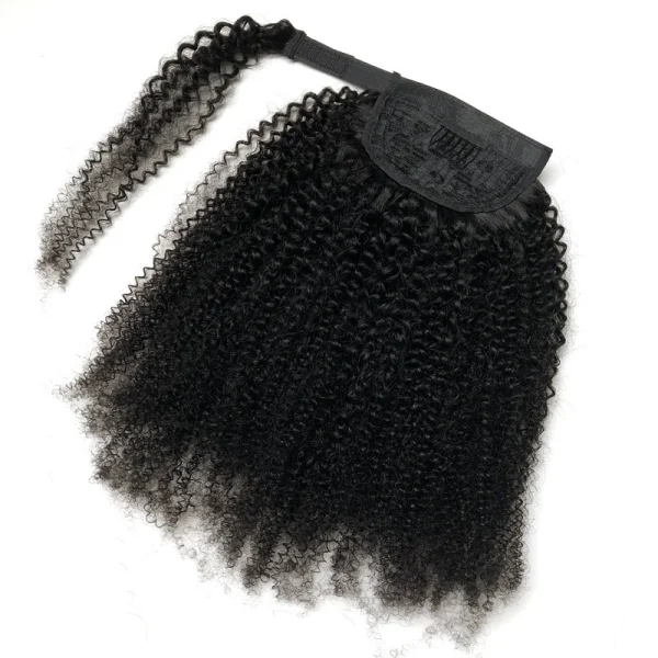 EVE Human Hair Wrap Around Ponytail Afro Curly Wigs JKLS-75547