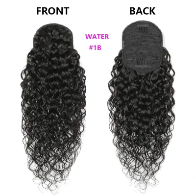 EVE Human Hair Water Wave Drawstring Ponytail Hair Wigs JKLS-82910