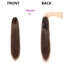 EVE Straight Human Hair Ponytail Clip Wigs JKLS-30841