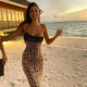 EVE Leopard Sequin Lace Patchwork Maxi Dress GSLF-K25D82028
