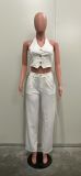 EVE V Neck Sleeveless Vest Pants Suit SHMF-6183