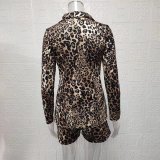 EVE Print Blazer Coat Two Piece Short Set GWTC-W0522