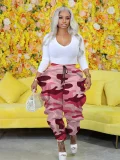 EVE Camouflage Print Ruffles Pant SHMF-6172