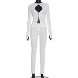 EVE Sexy Tight Top And Pants  Two Piece Sets GSBD-D25ST363