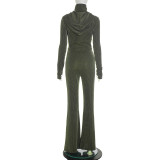 EVE Fashion Hooded Top And Flared Pants Two Piece Sets GSBD-Q25ST339