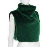 EVE Fashion Solid Color Fur Warm Sleeveless Top GSBD-Y25TP358
