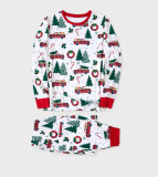EVE Christmas Print Matching Family Long-Sleeve Pajama Set GSGS-0715