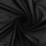 EVE Sexy Mesh Long Sleeve Cropped Cardigan Tops GSBD-Y25TP297