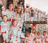 EVE Christmas Print Matching Family Pajama Sets GSGS-0597#