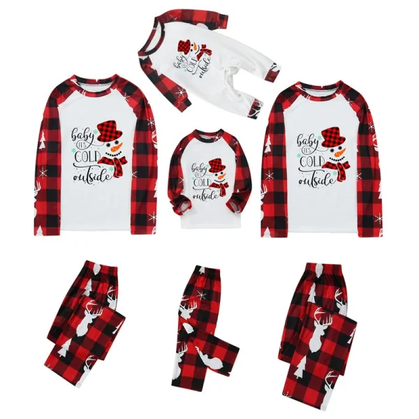EVE Christmas Print Matching Family Pyjamas Set GSGS-0593#