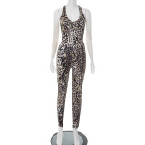 EVE Sexy Leopard Print Backless Skinny Jumpsuit GSBD-D25JP177