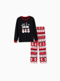 EVE Christmas Snowman Print Matching Family Pajama Set GSGS-0658