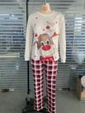 EVE Christmas Reindeer Print Long Sleeve Matching Family Set GSGS-0519#