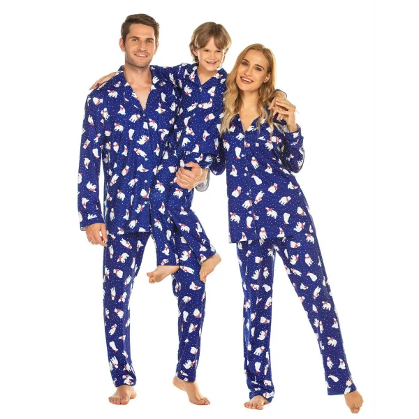 EVE Christmas Print Crew Neck Family Matching Sets GSGS-0616