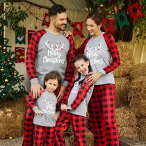 EVE Christmas Plaid Print Long Sleeve Matching Family Set GSGS-0520