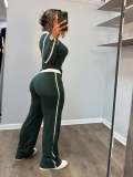 EVE Contrast Color Patchwork Two Piece Pants Set YS-2510