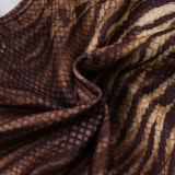 EVE Deep V-neck Animal Print Halterneck Tops GPKJ-MR44910