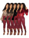 EVE Furrzy Neck V-neck Leather Jackets CH-25063