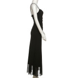 EVE Solid Color Sling Maxi Dress GAXB-G1051DS