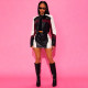 EVE Leather Patchwork Jackets Two Piece Skirts Set YNSF-8013