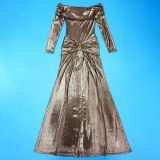 EVE One Shoulder Long Sleeve Maxi Dress YF-10929