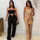 EVE Solid Color Wrap Chest Jumpsuit BY-7535