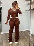 EVE Contrast Color Patchwork Two Piece Pants Set YS-2510