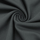 EVE Deep V Neck Furrzy Neck Jumpsuit MXBF-Q25JP303