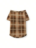 EVE Christmas Letter Print Matching Family Plaid Loungewear Set GSGS-0866