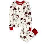 EVE Christmas Tree Print Bear-Printed Parent-Child Matching Pajama Set GSGS-0867