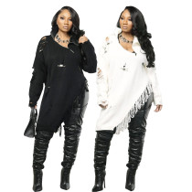 EVE Half-zip Turtleneck Hole Sweater  SFY-817