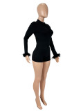 EVE Backless Long Sleeve Tight Romper SHD-9580