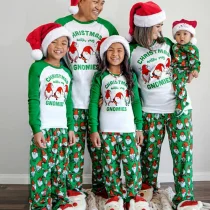 EVE Christmas Letter Print Pajamas Parent-Child Matching Set GSGS-0758