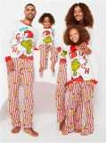 EVE Christmas Cartoon Letter Print Matching Family Pajama Set GSGS-0694