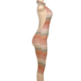 EVE Sleeveless Halterneck Backless Tight Jumpsuit GZJQ-K25Q70010