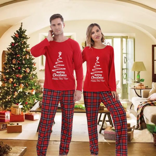 EVE Christmas Print Home Family Pajama Set GSGS-0812