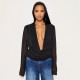 EVE Deep V-Neck Chiffon Mesh Long-Sleeve Blouse MXBF-J25TP327